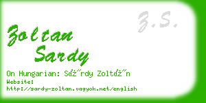 zoltan sardy business card